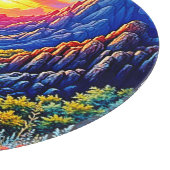 Sunset Canyon River Art Schneidebrett (Ecke)