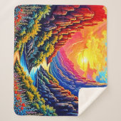 Sunset Canyon River Art Sherpadecke (Vorderseite)