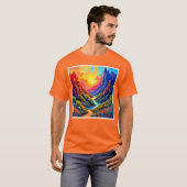 Sunset Canyon River Art T-Shirt (Vorne ganz)