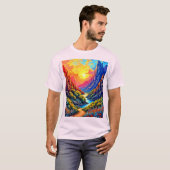 Sunset Canyon River Art T-Shirt (Vorne ganz)