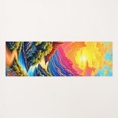 Sunset Canyon River Art Yogamatte (Rückseite (Horizontal))