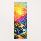 Sunset Canyon River Art Yogamatte (Rückseite)