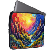 Sunset Canyon River Kunst Laptopschutzhülle (Vorne Rechts)
