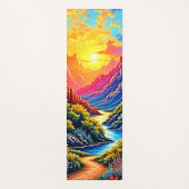 Sunset Canyon River Kunst Yogamatte (Vorderseite)