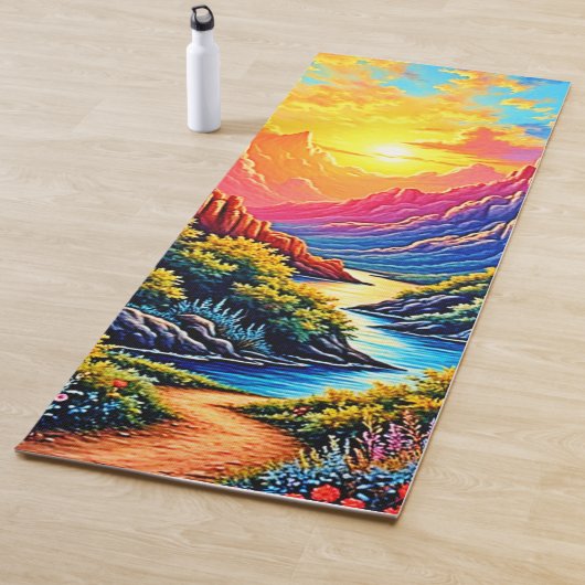 Sunset Canyon River Kunst Yogamatte (Beispiel)