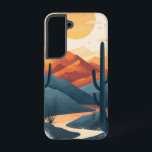 Sunset Canyon Trail Phone Case Samsung Galaxy Hülle<br><div class="desc">Folgen Sie einem kurvenreichen Weg durch eine leuchtende Schlucht,  die von einer tiefen Sonne erhellt wird und von sanften Wüsten-Silhouetten umgeben ist.</div>