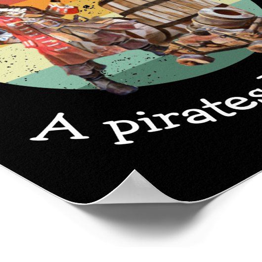 Sunset Captain Rum Party Pirate Poster (Ecke)