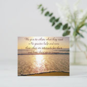 Sunset Care_ Postkarte (Stehend Vorderseite)