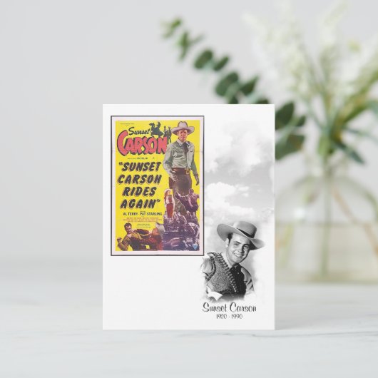 Sunset Carson - 1920 - 1990 Postkarte (Stehend Vorderseite)
