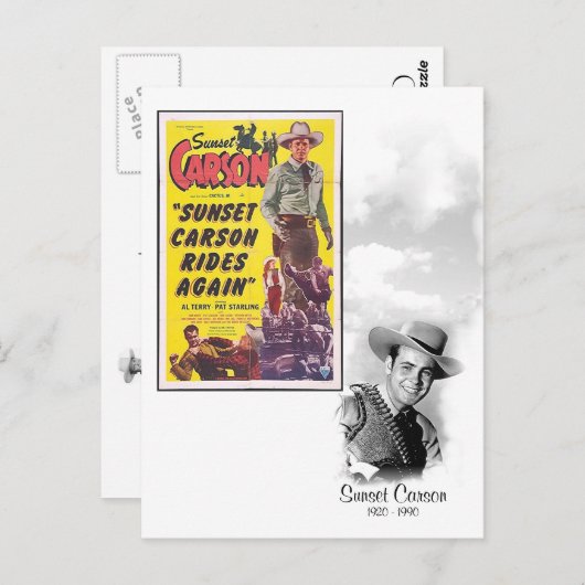 Sunset Carson - 1920 - 1990 Postkarte (Vorne/Hinten)