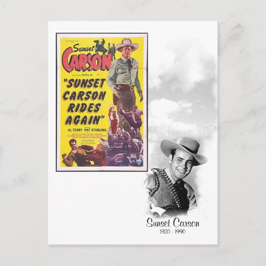 Sunset Carson - 1920 - 1990 Postkarte (Vorderseite)