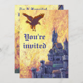 Sunset Castle Party Einladung (Vorne/Hinten)