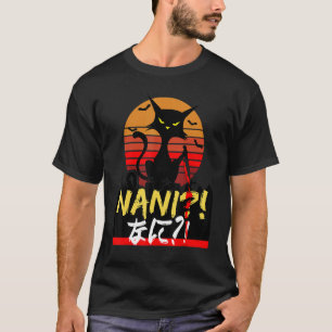 Sunset Cat Knife mit dem, was japanische Nani T-Shirt