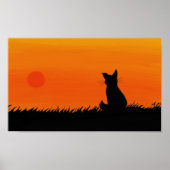 Sunset Cat Poster (Vorne)