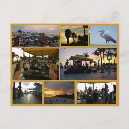 Sunset Celebration Postcard - Fort Myers Beach Postkarte (Vorderseite)