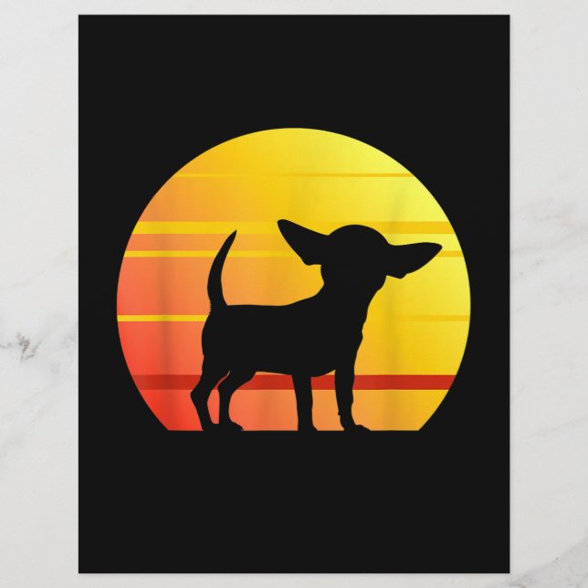 Sunset Chihuahua Briefbogen (Vorderseite)