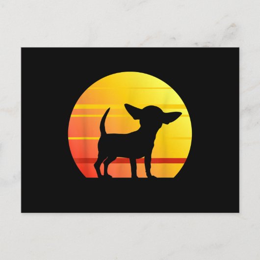 Sunset Chihuahua Postkarte (Vorderseite)