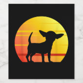 Sunset Chihuahua Weinetikett (Einzelnes Label)