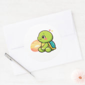 Sunset Chill Runder Aufkleber (Umschlag)