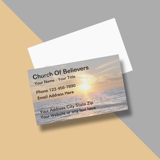 Sunset Church Business Cards Visitenkarte
