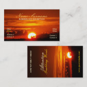 Sunset Circle Business Card Visitenkarte (Vorne/Hinten)