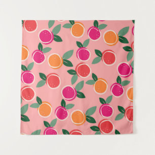 Sunset Citrus Symphony Wandteppich
