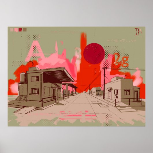 Sunset City Poster (Vorne)