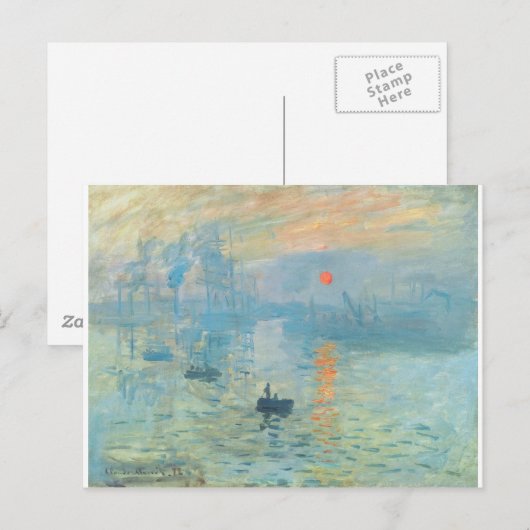 Sunset - Claude Monet Postkarte (Vorne/Hinten)