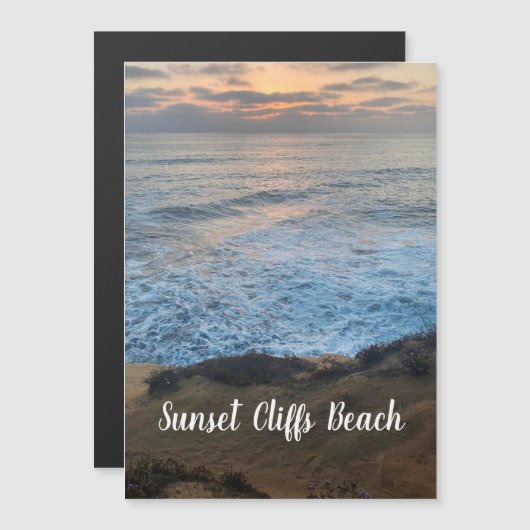 Sunset Cliffs Beach Magnet (Vorne/Hinten)