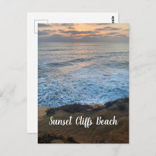 Sunset Cliffs Beach Postcard Postkarte (Vorne/Hinten)