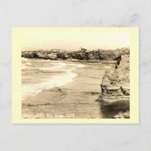 Sunset Cliffs, San Diego, Kalifornien Vintage Postkarte