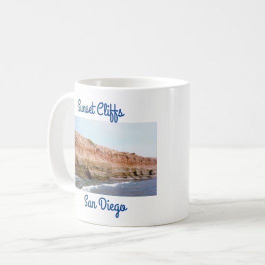 Sunset Cliffs San Diego Tasse (Vorderseite Links)