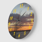 Sunset Clock Große Wanduhr (Winkel)