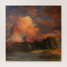 Sunset Cloud Green River Wyoming von Thomas Moran