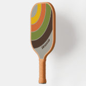 Sunset Clover Circle Stripe with Name Pickleball Schläger (Links)