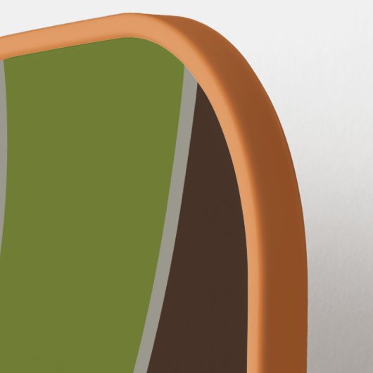 Sunset Clover Circle Stripe with Name Pickleball Schläger (Linke Seite)