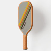 Sunset Clover Gestreift mit Namen Pickleball Schläger (Links)