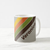 Sunset Clover Streifen mit Namen Kaffeetasse (VorderseiteRechts)