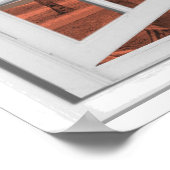 Sunset Coast Beach Ocean Fake Ansicht Poster (Ecke)