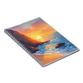Sunset Coast | Beach Ocean Waves Notizblock (Rechte Seite)