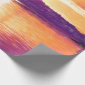 Sunset Coasta Orange Lila Dekoupage Geschenkpapier (Ecke)