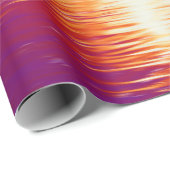Sunset Coastal Beach Orange Lila Art Decoute Geschenkpapier (Rolleneckpunkt)