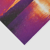 Sunset Coastal Beach Orange Lila Art Decoute Seidenpapier (Ausschnitt)