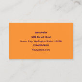 Sunset Coastal Beach Orange Lila Szene Visitenkarte (Rückseite)