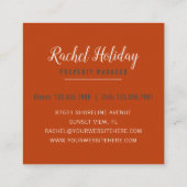 Sunset Coastal Beach Resort Quadratische Visitenkarte (Rückseite)