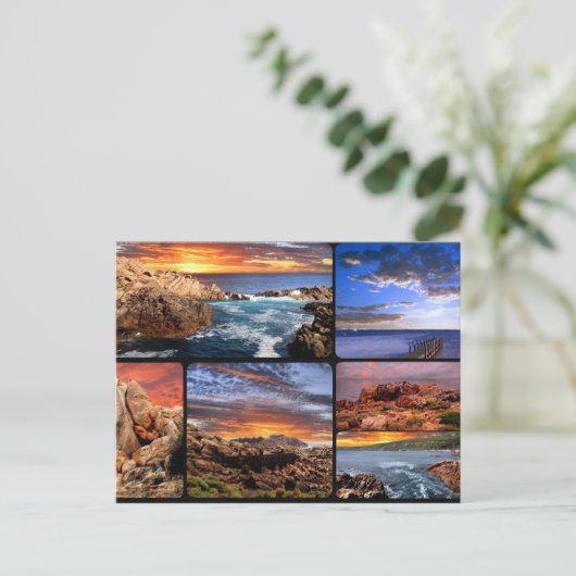 Sunset Coastlines Australia Postcard Postkarte (Stehend Vorderseite)