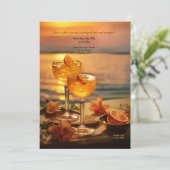 Sunset-Cocktailparty Einladung (Stehend Vorderseite)