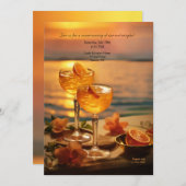 Sunset Cocktails Party Einladung (Vorne/Hinten)