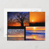Sunset Collage Postcard Postkarte (Vorne/Hinten)