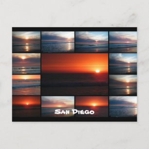 Sunset-Collage Postkarte